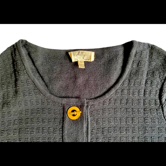 Milly Sweater, Navy Blue with Gold Buttons - Picture 3 of 5